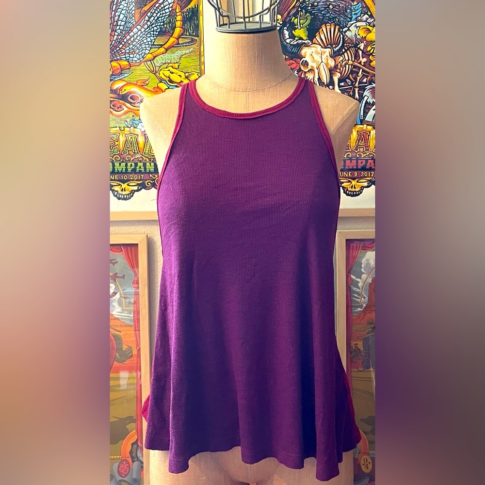Free people burgundy tank size medium